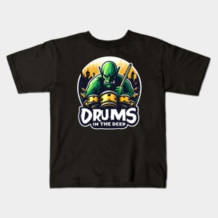 Drums in the Deep - Orc Drummer - Fantasy Kids T-Shirt